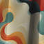 Nostalgic Mod Waves - Rideau Mid-Century - Rideau occultant géométrique - 1 panneau-107539300