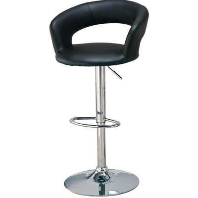 Tabouret de bar moderne noir avec fonction réglable et style élégant - base