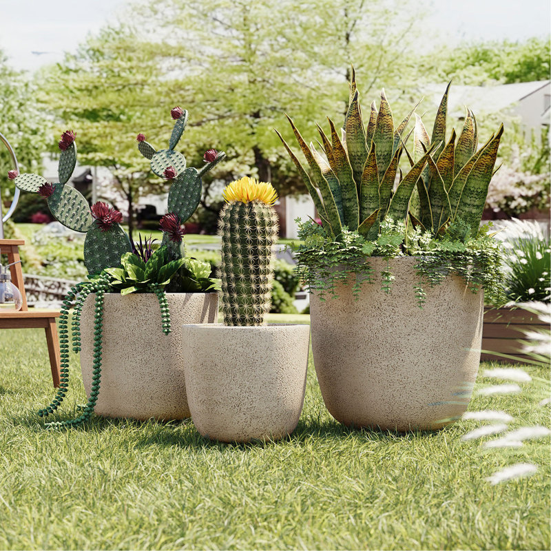 Ensemble de pots de fleurs U_Style, Beige