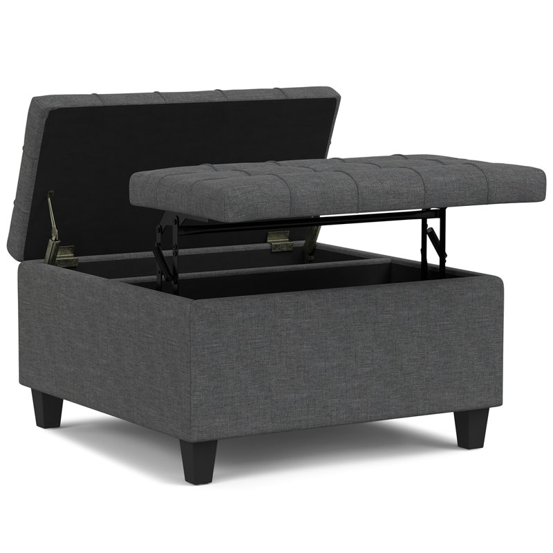 Table basse avec repose-pieds Harrison, Gris