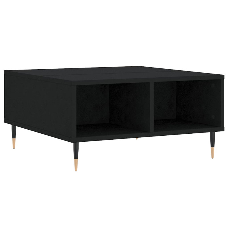 Malvoisin Coffee Table 60x60x30 cm Engineered Wood, Black