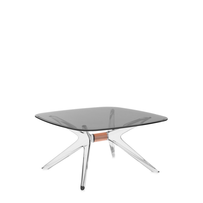 Blast Coffee Table, Gray, Crystal-Bronze