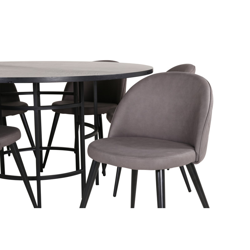 Checketts 6 - Person Dining Set, Grey