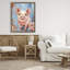 Cadre flottant souriant cochon et fleurs, design par Sara Culpepper-117123430-117123431