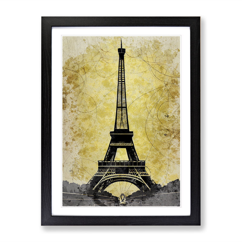 Splendid Eiffel Tower - Framed Print, Black, 46cm H x 34cm W x 2cm D