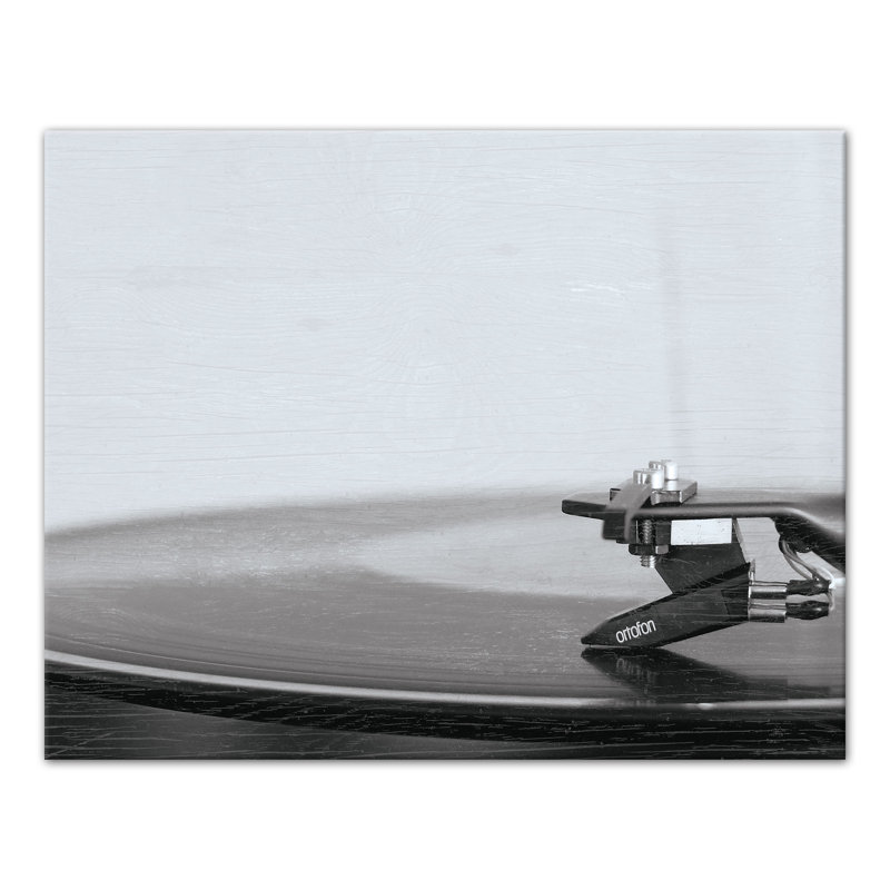 Joueur de disques sur toile, H 11 po x l 14 po x P 1,25 po