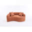 Canapé modulaire courbé en S: double profondeur-1908984958