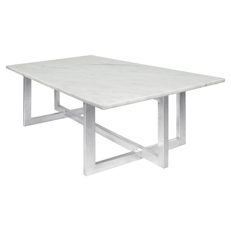 Chicago Frame Coffee Table, Light Gray, Royal Silver