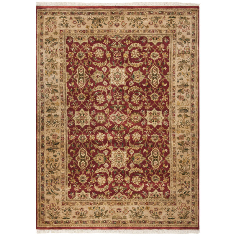 Tapis oriental en laine noué à la main V170, Rectangle de 10 pi x 14 pi
