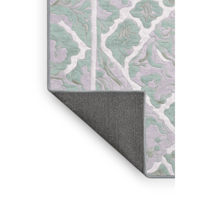 Tapis bleu soyeux et moelleux, Rond 4 pi