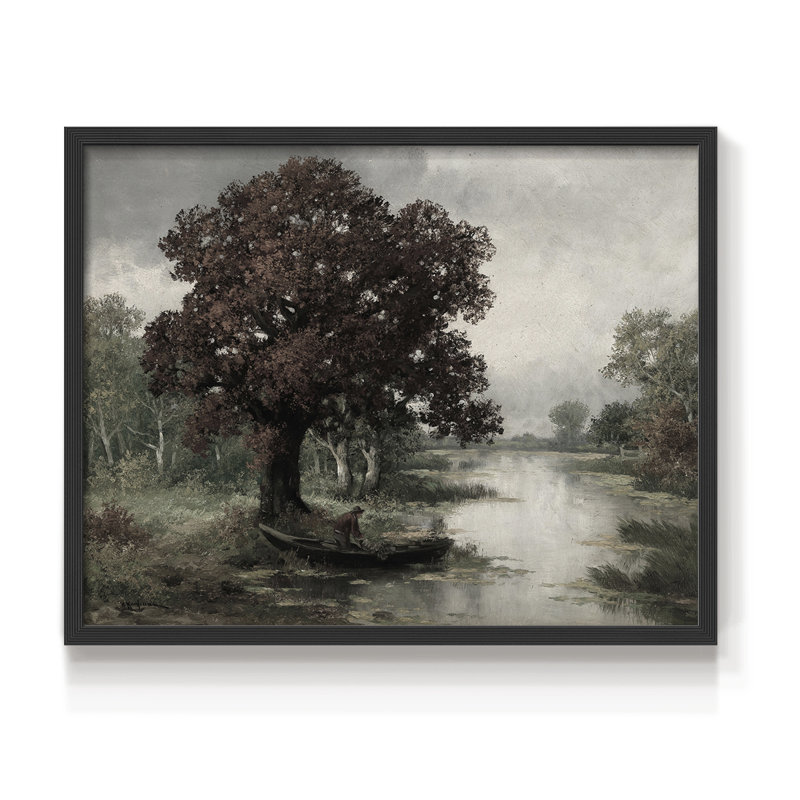 Paysages rétro-CECCI - reproduction encadrée, H 8 po x l 10 po, Noir