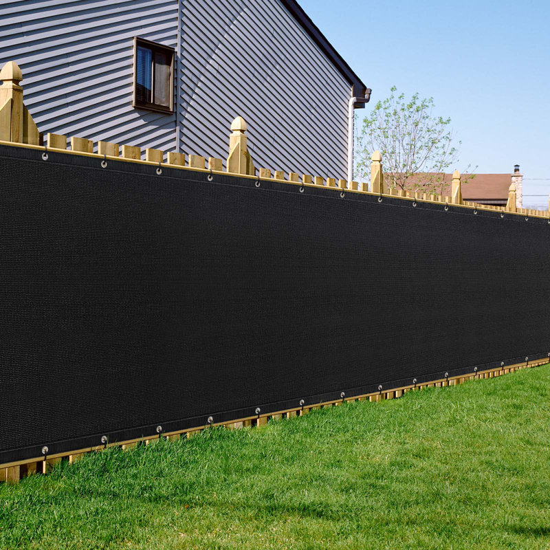 Ensemble de deux pièces de clôtures en tissu maillé noir de 1,8 x 15 m
