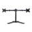 Kratos - Dual Monitor Stand for LED LCD 10 to 27 inch Vesa 75/100 mm with Steel Desk Base Black