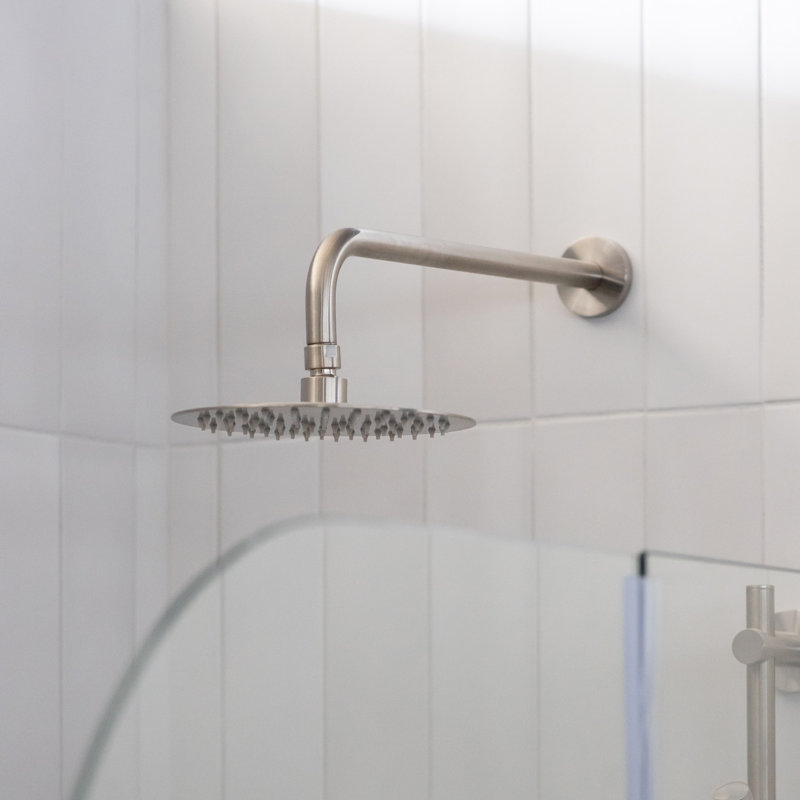 Bras de douche rond 16 po Valentine, Nickel brossé