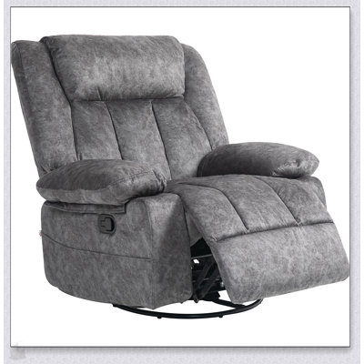 Swivel Rocker Recliner Chair With Pocket Spring Support, Soft Velvet Upholstery For Living Room And Nursery