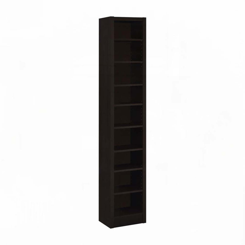 Rectangular 8-shelf Bookcase With 2 Fixed Shelves