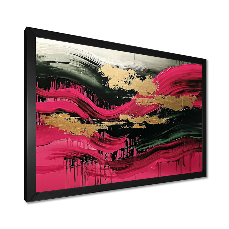 Lincolnwood - Abstract Wall Art, H 12 po x l 20 po, Cadre photo simple, Noir