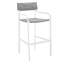 Tabouret de bar d'extérieur empilable en aluminium avec siège rembourré Raleigh-2023376777