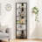 2 PCS 5-tier Corner Display Rack Corner Ladder Bookshelf w/ Sturdy Metal Frame-1725758550