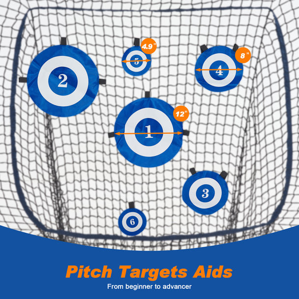 Exacme Foldable Baseball Net with Carrying Bag, 84" H x 84" W x 41.7" D