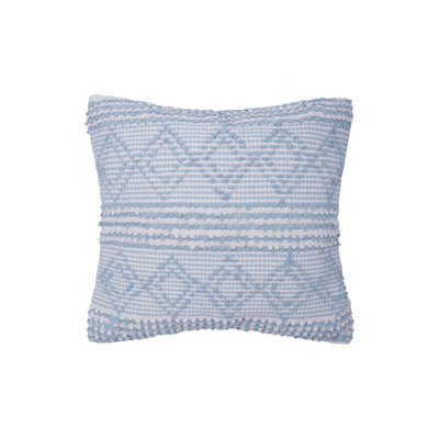 Trinity Sky Geometric Woven Square Throw Pillow