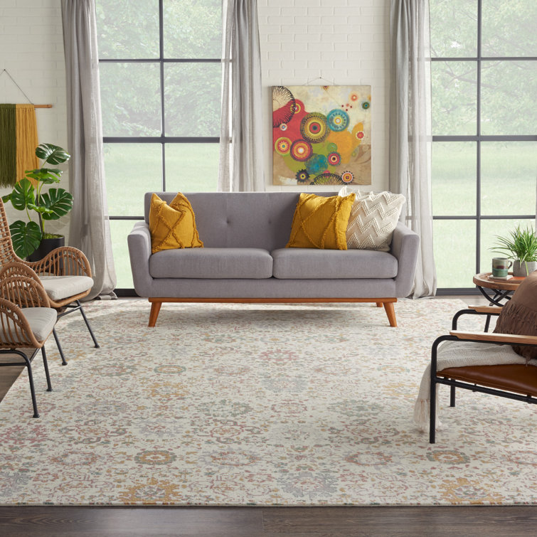 Stach Viscose Floral Indoor Rug