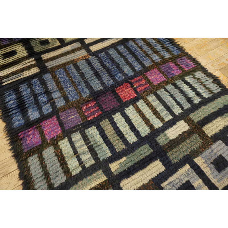 Tapis à poils longs Rya Mid-Century