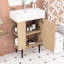 Meuble-lavabo de salle de bain avec lavabo en céramique et rangement à gauche