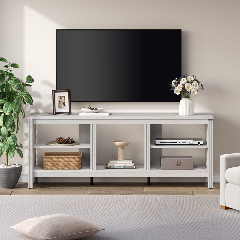 Crédence de rangement l 70 po Ashae, Blanc