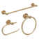 Dia 3 Piece Bath Hardware Set with Toilet Paper Holder, 18 in. Towel Bar, and Towel Ring