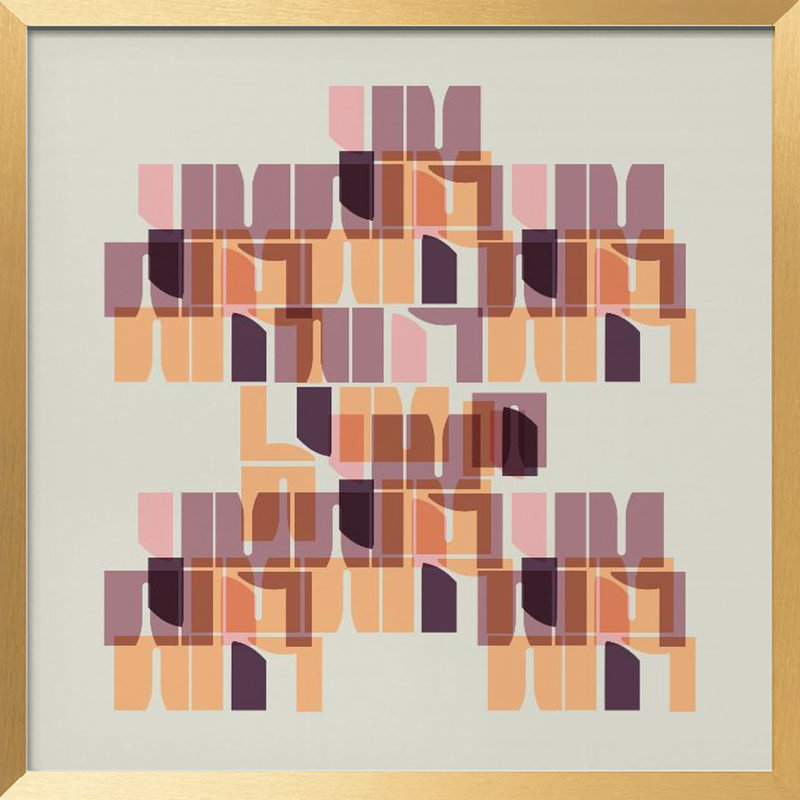 Abstract "Renfrew1" Framed Print Wall Art, 30" H x 30" W
