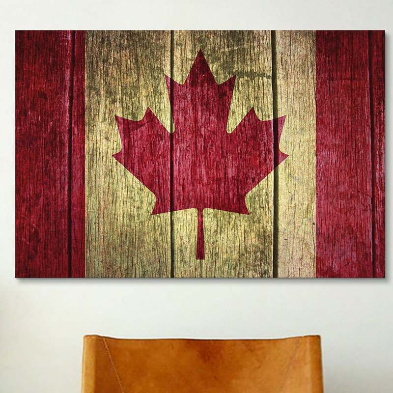 « canadien flag #2 », impression sur toile, H 18 po x l 12 po x 1,5 po