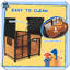 Niche pour chien en bois de style chalet avec toit ouvrant