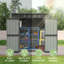 Remise en métal l 6 pi x P 4 pi avec portes verrouillables et bouches d'aération-104174388