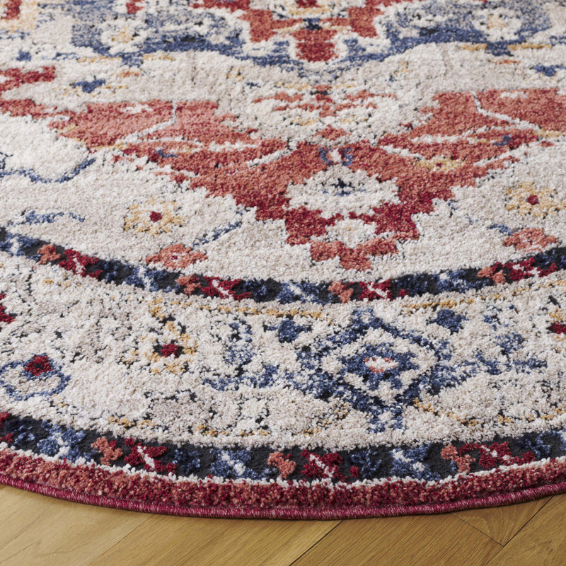 Luna Performance Oriental Rug, Round 6'7"