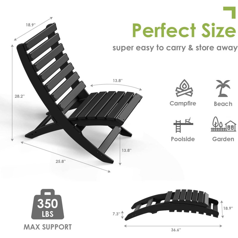 Chaise Adirondack pliante en plastique Sofina