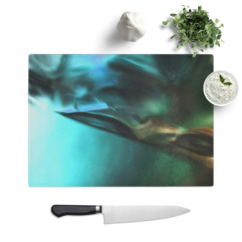 Glass Endless Days in Abstract Chopping Board, 39 cm W x 28.5 cm L