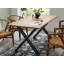 Seabrook Solid Wood Top Metal Base Dining Table