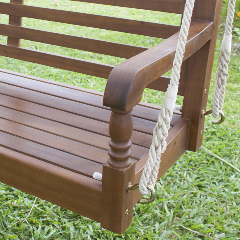 Vanegas 2 Person Acacia Porch Swing