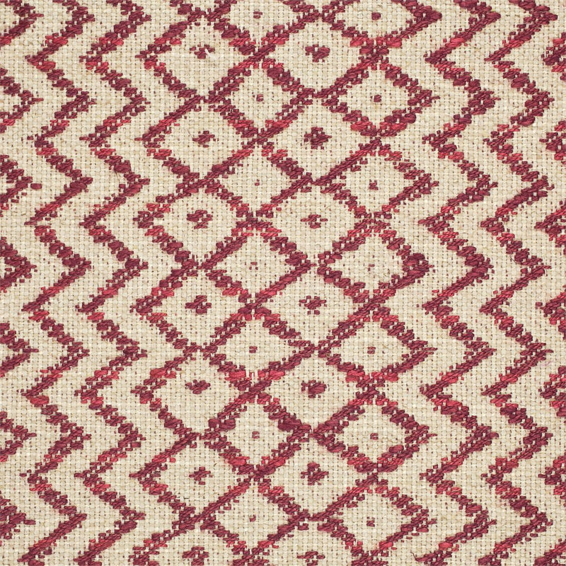 Cheslyn Fabric, Claret/Cream