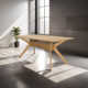 Etheriu Indoor Oak and Wood Dining Table