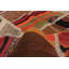 Tapis ivoire/rouge/brun en laine 6 pi 8 po x 9 pi 6 po handwoven à tissage plat Som