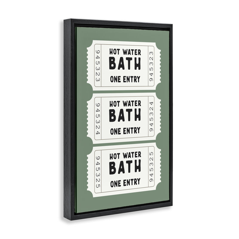 Cadre flottant pour billets de bain d'eau chaude, design par lettré et doublé, H 31 po x l 21 po, Cadre flottant noir de jais
