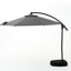 Parasol chic en forme de banane avec structure en aluminium, gris Parasol pour l'extérieur, aluminium, intempéries, abat-jour