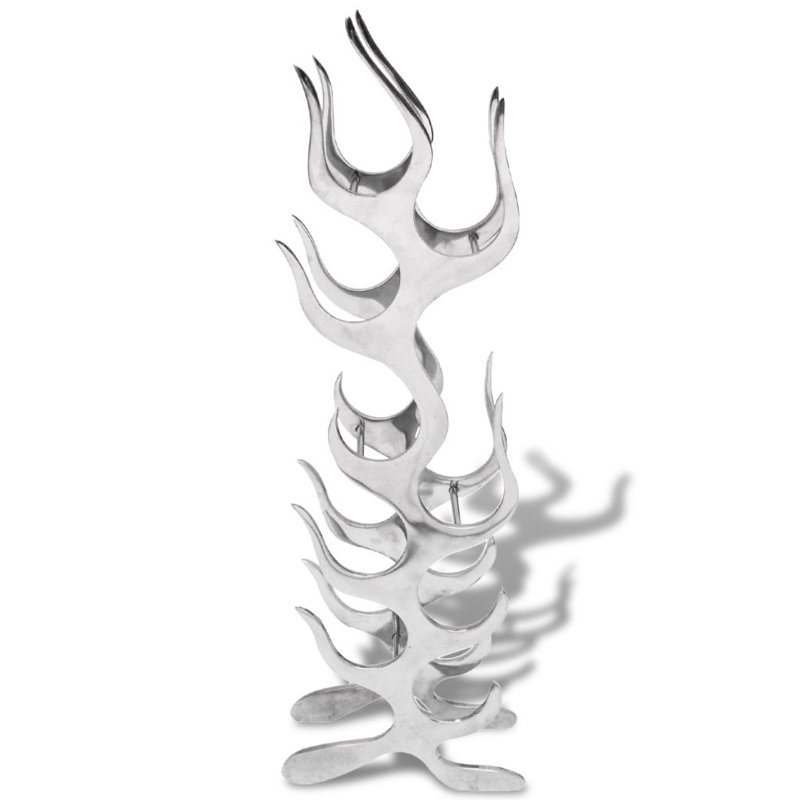 Hargimont Floor Wine Bottle Rack in Silver