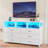 Jaylianiz 6 - Drawer Dresser with Power Outlet, Chest of Drawers with LED Lights and Open Storage-381056294