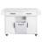 White Kitchen Island With Multipurpose Trash Bin, Drop Leaf Table, Spice Rack, Towel Bar, Removable Shelves Tilt-Out Can, Leaf, Drawer, Cabinet, Shelves, Style-769537418