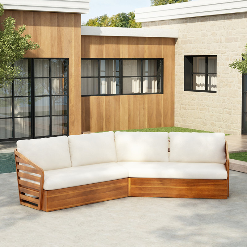Ensemble de canapé Royal Acacia Patio V, beige
