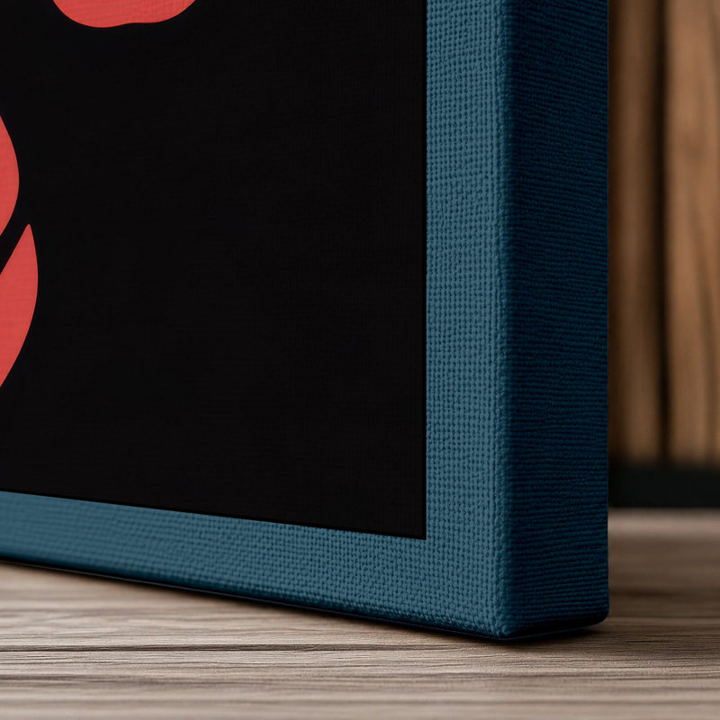 Null Modern - Wrapped Canvas, 18x12 - 45.7 x 30.5 cm, Teal Border