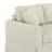 Colette Upholstered Skirted Sofa with Two Throw Pillows, Ecru